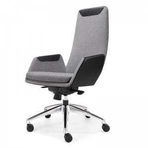 Steel frame inside leather and fabric executive office chair