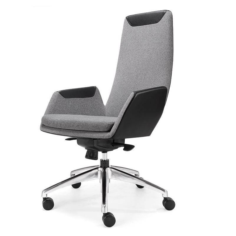 Steel frame inside leather and fabric executive office chair (3)